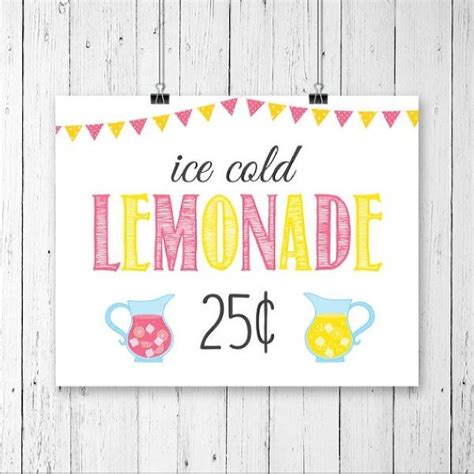 cute lemonade stand poster ideas|More.